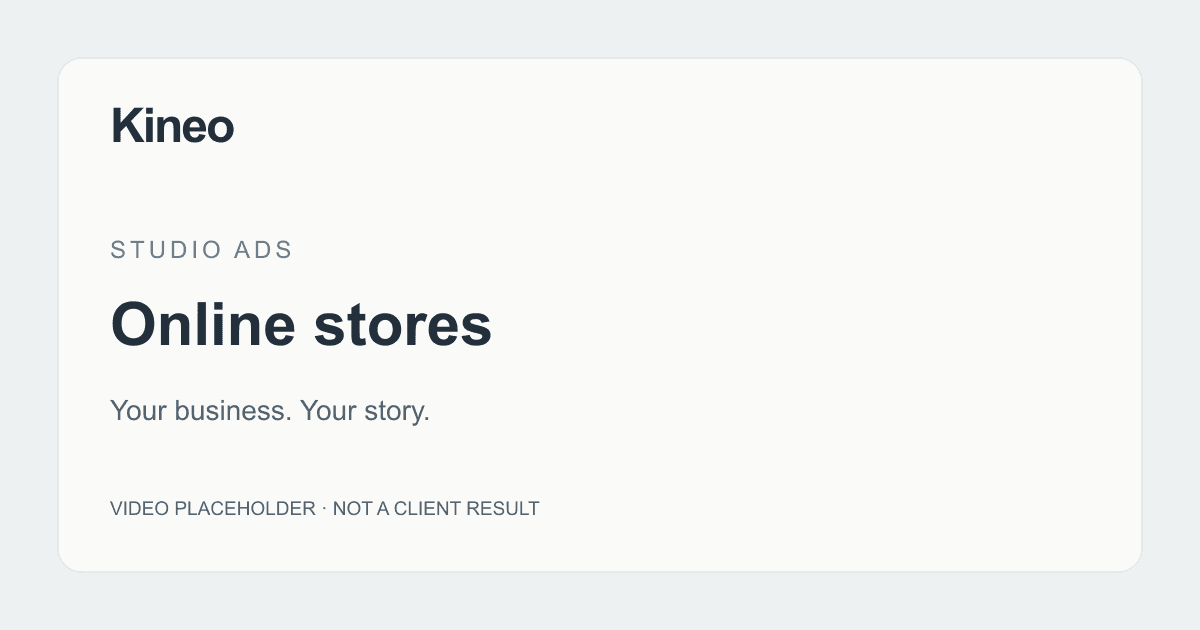 Studio Ads for online stores. Placeholder graphic, not a finished ad.